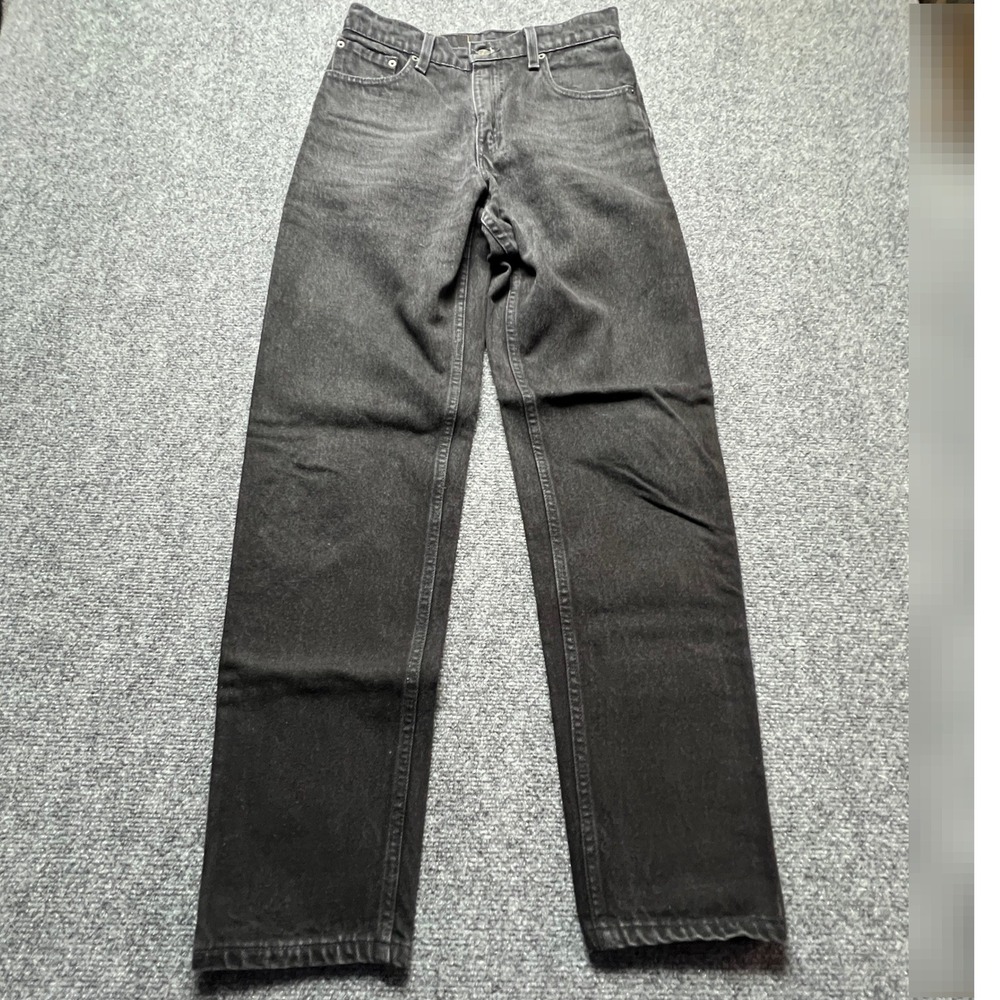 Vintage Levis 550 Relaxed Fit Black Faded Wash Denim Jeans Made in USA 30x32 EUC